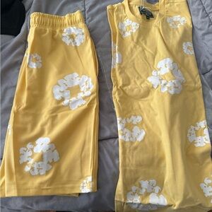 Yellow Floral Pajama Set